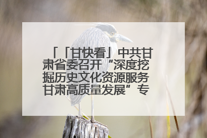 「甘快看」中共甘肃省委召开“深度挖掘历史文化资源服务甘肃高质量发展”专题协商座谈会 胡昌升主持并讲话