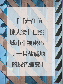 「走在前 挑大梁」日照城市幸福密码：一片盐碱地的绿色蝶变