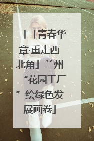 「青春华章·重走西北角」兰州“花园工厂”绘绿色发展画卷