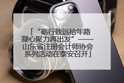 “砺行致远拾年路 凝心聚力再出发”——山东省注册会计师协会系列活动在泰安召开