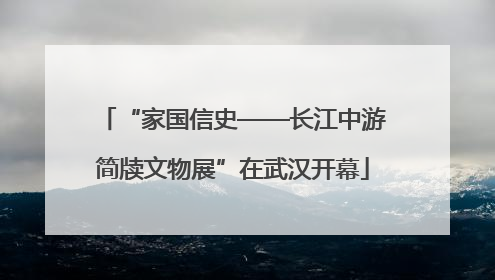 “家国信史——长江中游简牍文物展”在武汉开幕