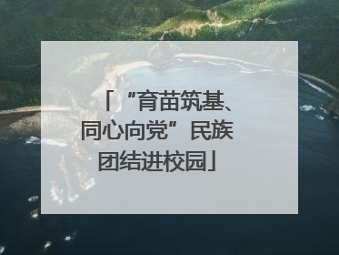 “育苗筑基、同心向党”民族团结进校园
