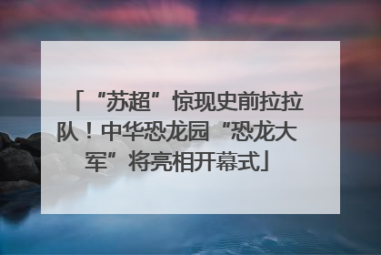 “苏超”惊现史前拉拉队！中华恐龙园“恐龙大军”将亮相开幕式