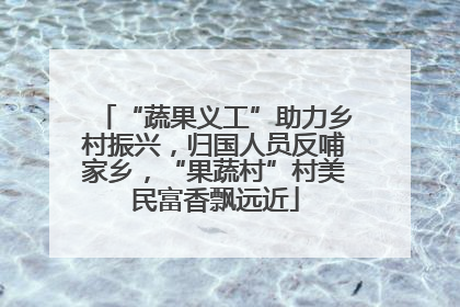 “蔬果义工”助力乡村振兴，归国人员反哺家乡，“果蔬村”村美民富香飘远近
