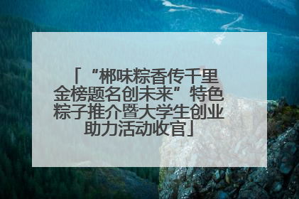 “郴味粽香传千里 金榜题名创未来”特色粽子推介暨大学生创业助力活动收官