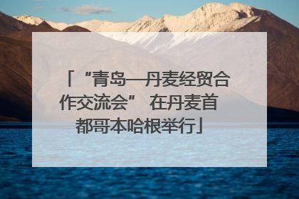 “青岛—丹麦经贸合作交流会” 在丹麦首都哥本哈根举行