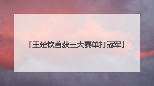 王楚钦首获三大赛单打冠军