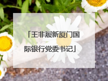 王非履新厦门国际银行党委书记