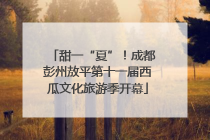 甜一“夏”！成都彭州敖平第十一届西瓜文化旅游季开幕