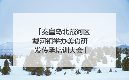 秦皇岛北戴河区戴河镇举办美食研发传承培训大会