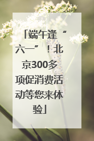 端午逢“六一”！北京300多项促消费活动等您来体验