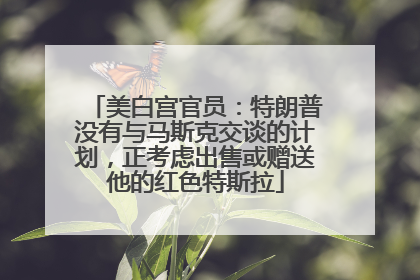 美白宫官员：特朗普没有与马斯克交谈的计划，正考虑出售或赠送他的红色特斯拉