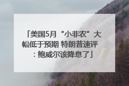 美国5月“小非农”大幅低于预期 特朗普速评：鲍威尔该降息了