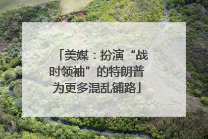 美媒：扮演“战时领袖”的特朗普为更多混乱铺路