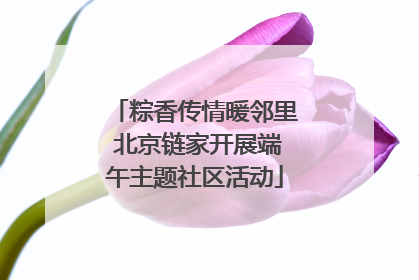 粽香传情暖邻里 北京链家开展端午主题社区活动