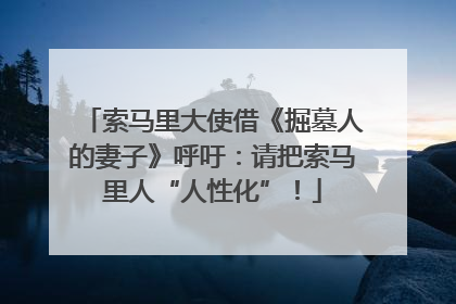 索马里大使借《掘墓人的妻子》呼吁：请把索马里人“人性化”！