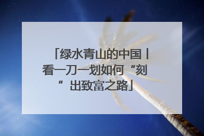 绿水青山的中国丨看一刀一划如何“刻”出致富之路