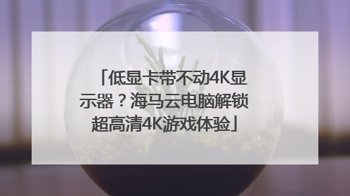 低显卡带不动4K显示器？海马云电脑解锁超高清4K游戏体验