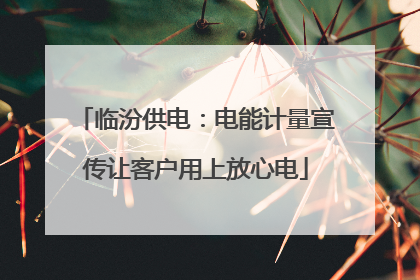 临汾供电:电能计量宣传让客户用上放心电