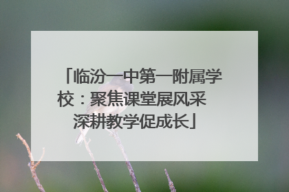 临汾一中第一附属学校：聚焦课堂展风采 深耕教学促成长