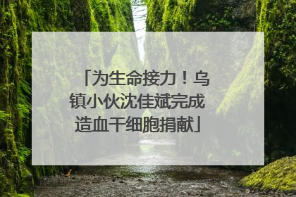 为生命接力！乌镇小伙沈佳斌完成造血干细胞捐献