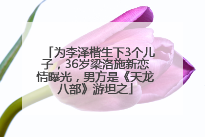 为李泽楷生下3个儿子，36岁梁洛施新恋情曝光，男方是《天龙八部》游坦之