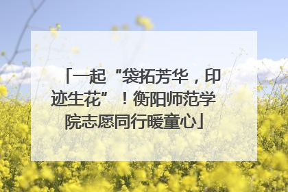 一起“袋拓芳华，印迹生花”！衡阳师范学院志愿同行暖童心