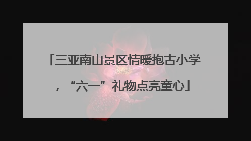三亚南山景区情暖抱古小学，“六一”礼物点亮童心