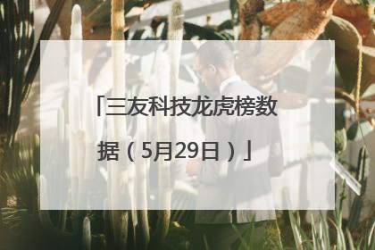三友科技龙虎榜数据（5月29日）