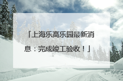 上海乐高乐园最新消息：完成竣工验收！