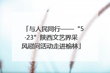 与人民同行——“5·23”陕西文艺界采风慰问活动走进榆林
