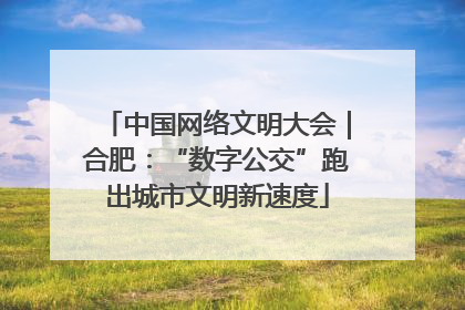 中国网络文明大会｜合肥：“数字公交”跑出城市文明新速度