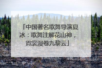 中国著名歌舞导演夏冰：歌舞注解花山神，霓裳漫卷九黎云