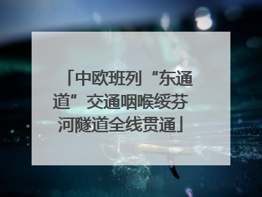 中欧班列“东通道”交通咽喉绥芬河隧道全线贯通
