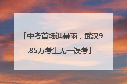 中考首场遇暴雨，武汉9.85万考生无一误考