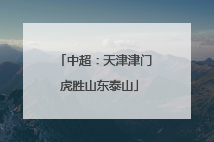 中超：天津津门虎胜山东泰山