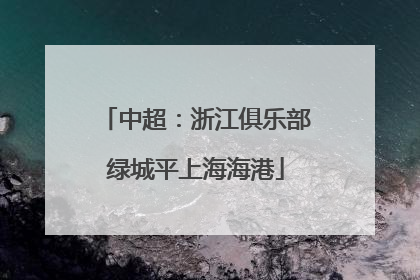 中超：浙江俱乐部绿城平上海海港