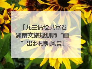 九三情绘共富卷 湖南文旅规划师“画”出乡村新风景