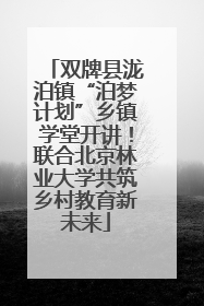 双牌县泷泊镇“泊梦计划”乡镇学堂开讲！联合北京林业大学共筑乡村教育新未来