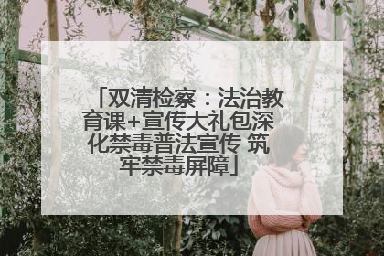 双清检察：法治教育课+宣传大礼包深化禁毒普法宣传 筑牢禁毒屏障