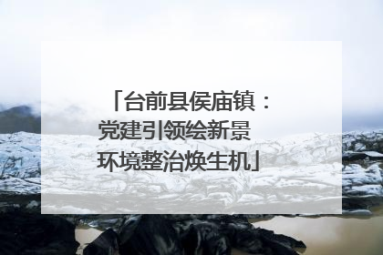 台前县侯庙镇：党建引领绘新景 环境整治焕生机