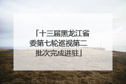 十三届黑龙江省委第七轮巡视第二批次完成进驻
