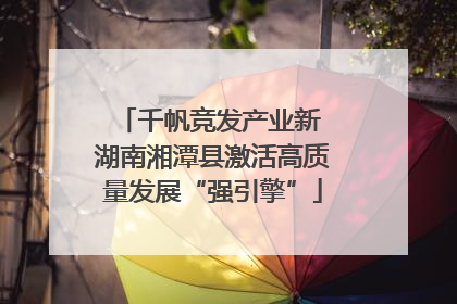 千帆竞发产业新 湖南湘潭县激活高质量发展“强引擎”