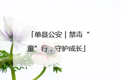 单县公安｜禁毒“童”行，守护成长