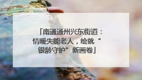南通通州兴东街道：情暖失能老人，绘就“银龄守护”新画卷