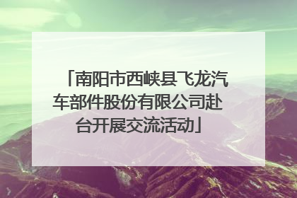 南阳市西峡县飞龙汽车部件股份有限公司赴台开展交流活动