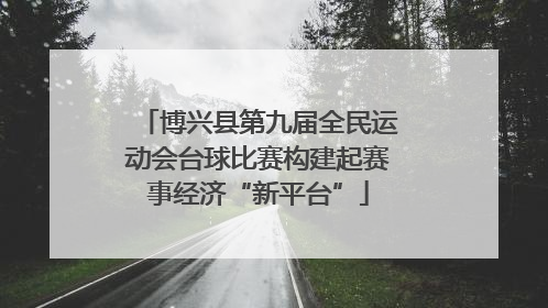 博兴县第九届全民运动会台球比赛构建起赛事经济“新平台”