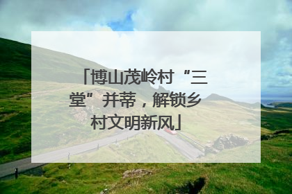 博山茂岭村“三堂”并蒂，解锁乡村文明新风