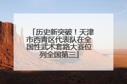 历史新突破！天津市西青区代表队在全国性武术套路大赛位列全国第三