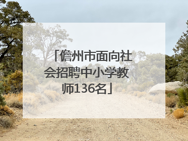 儋州市面向社会招聘中小学教师136名
